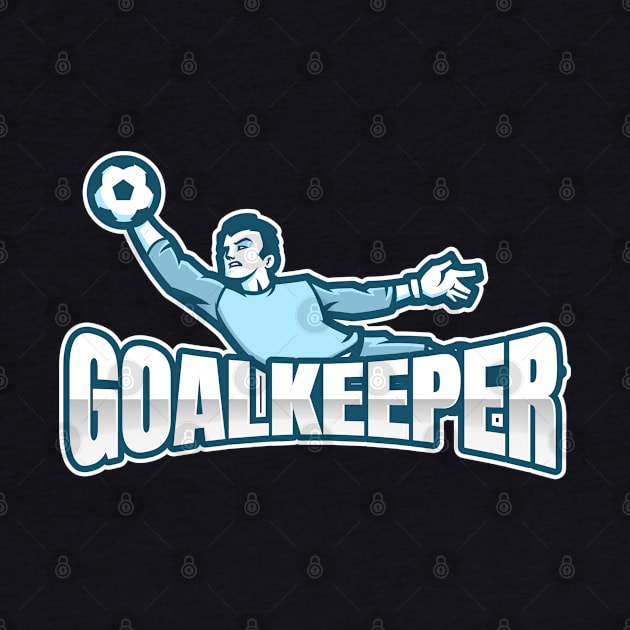 Football goalkeeper - blue by BB Funny Store